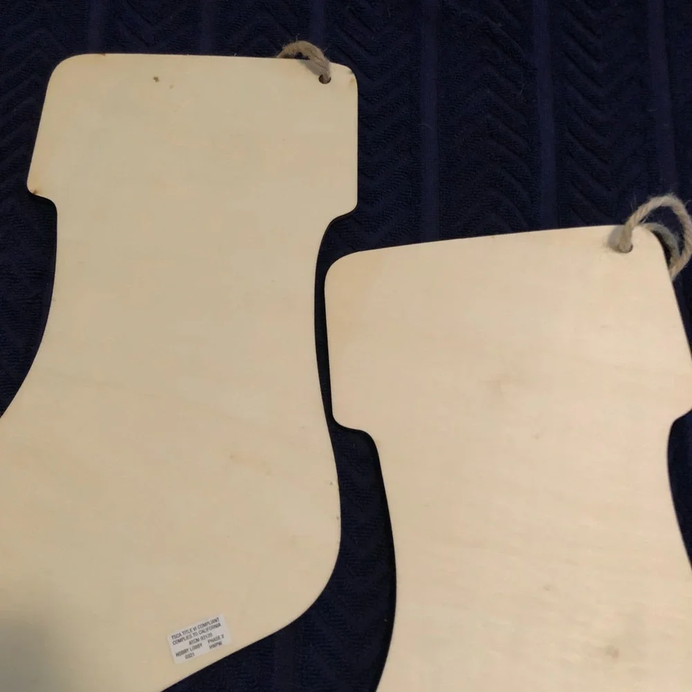 DIY Unfinished Wooden Stockings